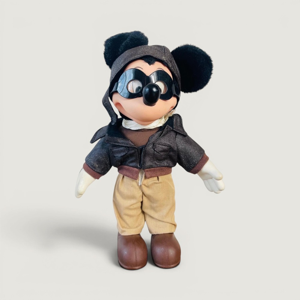 Disney Mickey Mouse Aviator Pilot Plush 2000 Applause Pals Dress Ups Doll